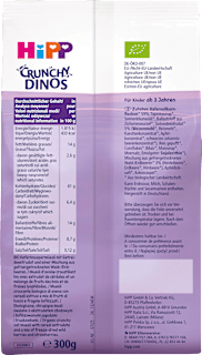 Kindermüsli Crunchy Dinos Waldbeere, ab 3 Jahren HiPP