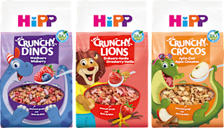 Kindermüsli Crunchy Lions Erdbeere-Vanille, ab 3 Jahren HiPP