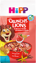 Kindermüsli Crunchy Lions Erdbeere-Vanille, ab 3 Jahren HiPP