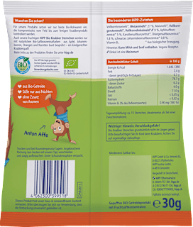 Kindersnack Knabber Sternchen mit Apfel, Orange und Johannisbeere, ab 1 Jahr HiPP