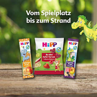 Kindersnack Mini Hafer-Herzen Erdbeere-Himbeere, ab 3 Jahre HiPP