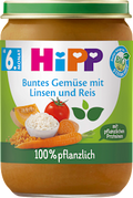 Menü Buntes Gemüse mit Linsen und Reis ab 6. Monat pflanzlich HiPP