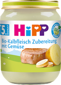 Menü Kalbfleisch-Zubereitung mit Gemüse ab dem 5.Monat HiPP