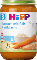 Menü Karotten mit Reis & Wildlachs ab dem 8. Monat HiPP