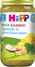 Menü Pasta Bambini Tagliatelle in Spinat-Käse-Sauce ab dem 12. Monat HiPP