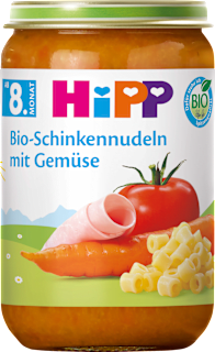 Menü Schinkennudeln mit Gemüse ab dem 8. Monat HiPP