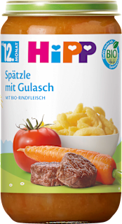 Menü Spätzle mit Gulasch ab dem 12. Monat HiPP