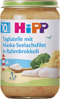 Menü Tagliatelle mit Alaska-Seelachsfilet in Rahmbrokkoli ab dem 10. Monat HiPP