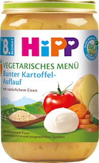 Menü vegetarisch Bunter Kartoffel-Auflauf ab dem 8. Monat HiPP
