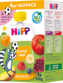 Quetschie Früchtespaß Mixpack ab 1 Jahr (4x100 g) HiPP