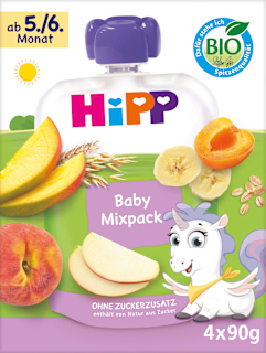 Quetschies Mixpack, ab dem 5. Monat (4x90 g) HiPP