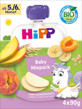 Quetschies Mixpack, ab dem 5. Monat (4x90 g) HiPP