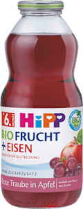 Saft Frucht + Eisen Rote Traube in Apfel ab dem 6. Monat HiPP