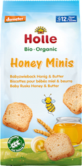 Babysnack Zwieback Honey Minis, ab dem 12. Monat Holle