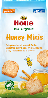 Babysnack Zwieback Honey Minis, ab dem 12. Monat Holle