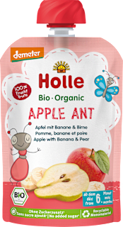 Quetschie Apple Ant, Apfel mit Banane & Birne ab 6 Monaten Holle