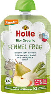 Quetschie Fennel Frog, Birne, Apfel & Fenchel ab 6 Monaten Holle