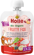 Quetschie Fruity Fox Apfel, Banane & Beeren mit Joghurt, ab dem 8.Monat Holle