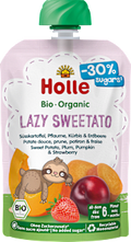 Quetschie Lazy Sweetato Süßkartoffel, Pflaume, Kürbis & Erdbeere, ab dem 6. Monat Holle