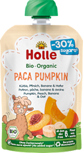 Quetschie Paca Pumpkin Kürbis, Pfirsich, Banane & Hafer, ab dem 6. Monat Holle