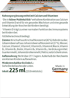 Multivital Kids Direktsticks 15 St hübner