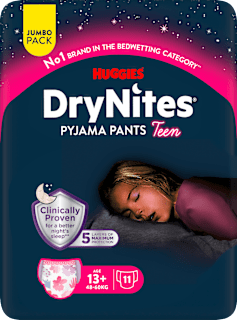 Pyjama Pants Mädchen 13+ Jahre, Jumbopack HUGGIES DryNites