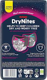 Pyjama Pants Mädchen 8-13 Jahre, Jumbopack HUGGIES DryNites