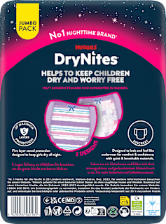 Pyjama Pants Mädchen 8-13 Jahre, Jumbopack HUGGIES DryNites