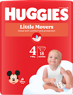 Windeln Little Movers Gr. 4 (7-18 kg) Huggies