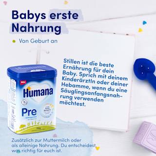 Anfangsmilch Pre von Geburt an Humana