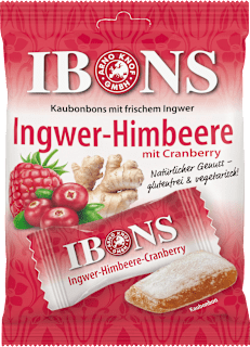 Bonbon, Ingwer-Himbeere mit Cranberry IBONS