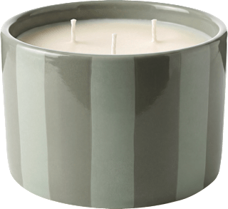 Duftkerze "Citronella & White Citrus", salbei gestreift (257 g) Jean&Len