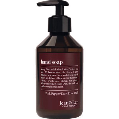 Jean&Len Liquid soap pink pepper & dark rose, 250 ml