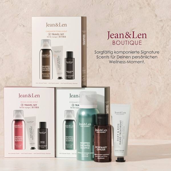 Geschenkset Travel Set Peony Lychee, Reisegröße 3tlg Jean&Len