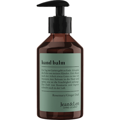 Jean&Len Hand Balm Rosemary & Ginger, 250 ml