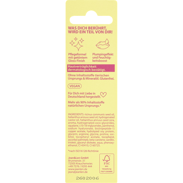 Lippenpflege Lip Treatment Pink Pillow Jean&Len