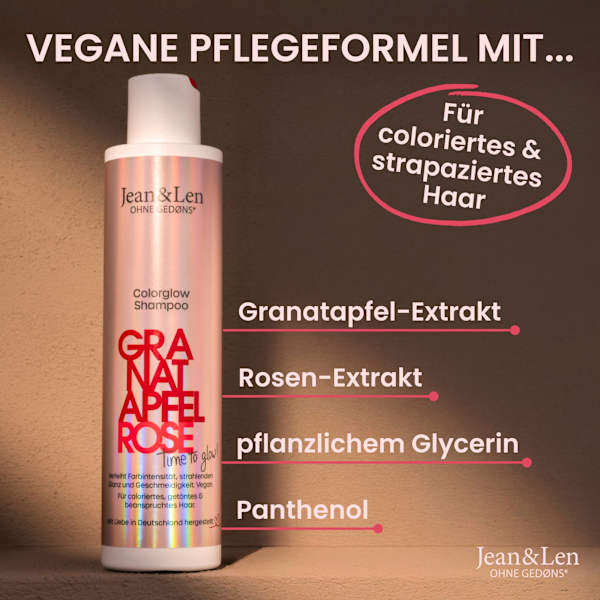Shampoo Colorglow Granatapfel Rose Jean&Len