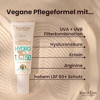 Sonnenfluid Gesicht sensitiv, hydro protect, LSF 50 Jean&Len