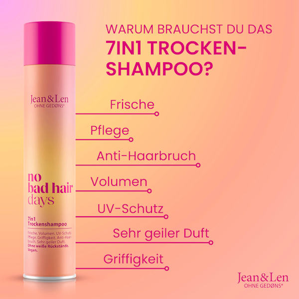 Trockenshampoo "no bad hair days" Effekt 7in1 Jean&Len