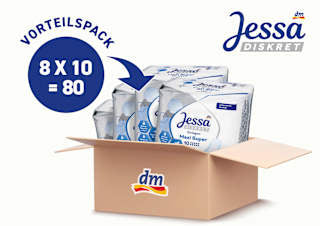 Einlagen Inkontinenz Maxi Super Vorteilspack (8x10 St) Jessa DISKRET