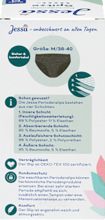 Periodenunterwäsche Slip Spitze schwarz Gr. M Jessa