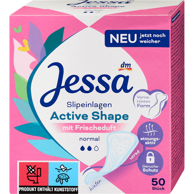 Jessa Active Shape panty liners with fresh scent, 50 pieces