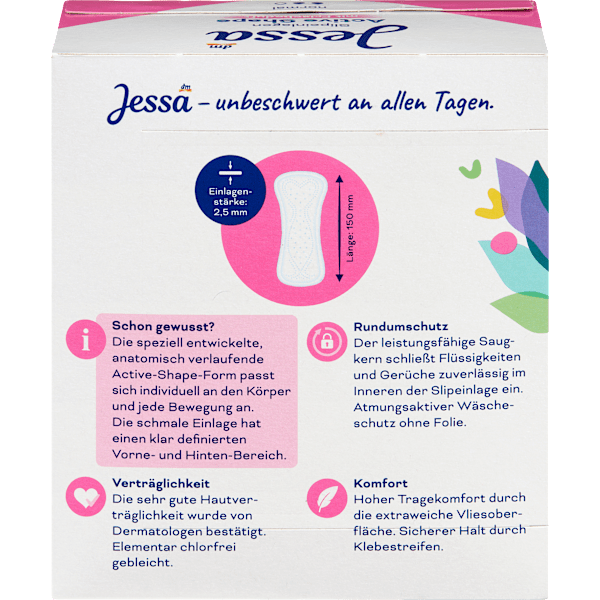Slipeinlagen Active Shape mit Frischeduft Jessa