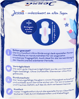 Ultra Binden Dry Comfort Night Jessa
