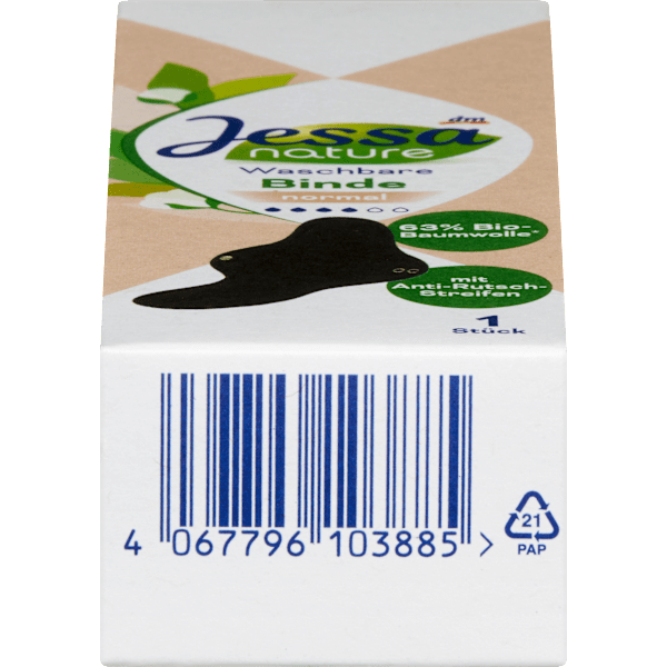 Waschbare Binde schwarz Normal Jessa