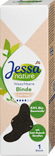 Waschbare Binde schwarz Normal Jessa
