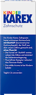 Zahnpasta Kinder, 0-6 Jahren fluoridfrei KAREX
