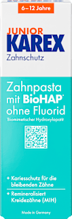 Zahnpasta Kinder Junior, ab 6 Jahren fluoridfrei KAREX
