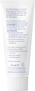Zahnpasta Kinder Junior, ab 6 Jahren fluoridfrei KAREX
