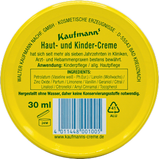Baby & Kinder Pflegecreme, Reisegröße Kaufm.Creme